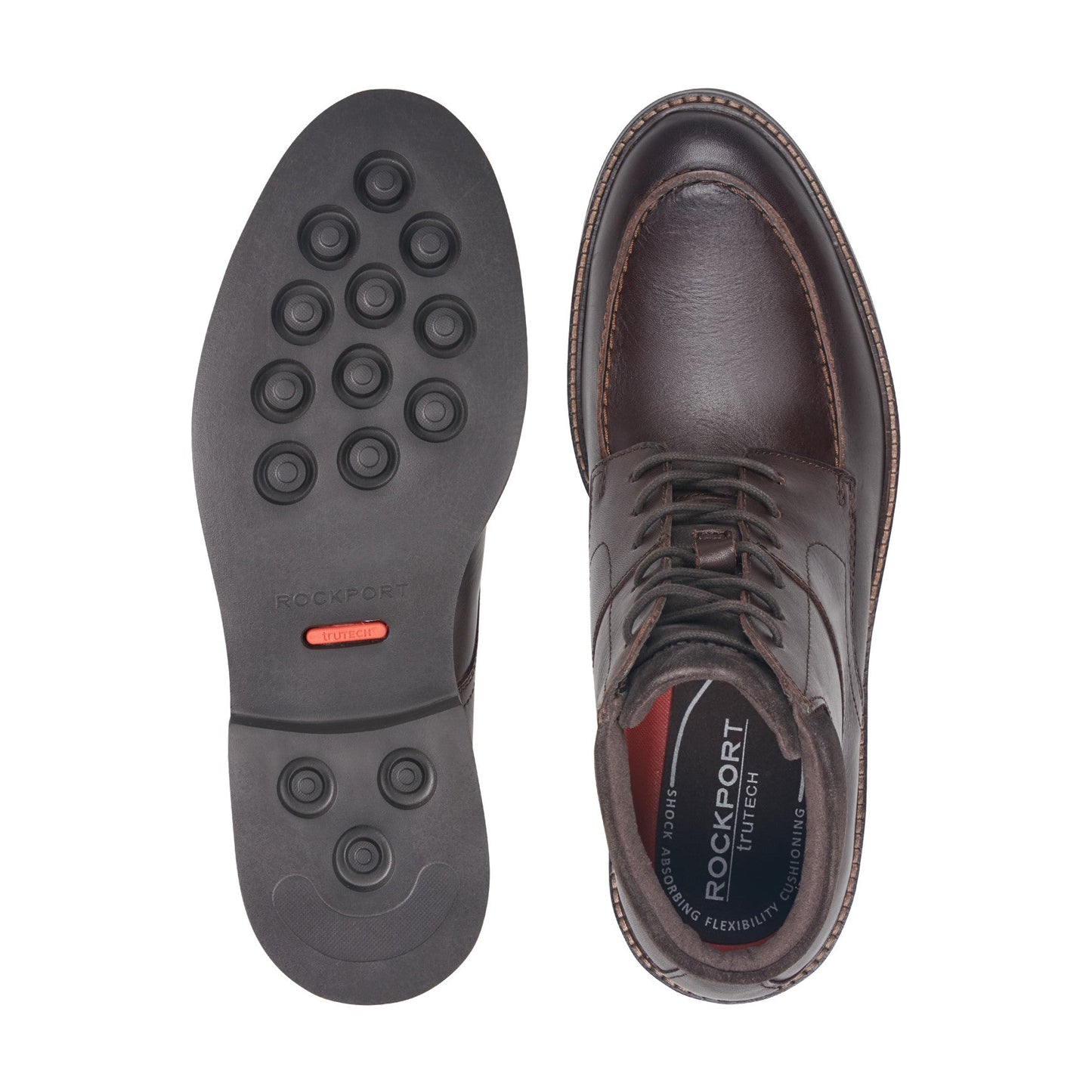Men's Macklin Moc Toe Lace-Up Leather Boots