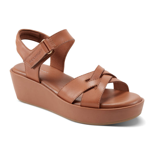 Women's Amira Strappy Open Toe Casual Wedge Sandals